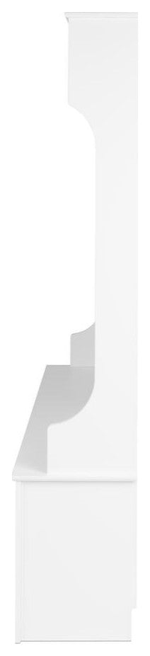 60 Wide Hall Tree with 24 Shoe Cubbies, White