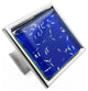 Navy Blue Iridescent Comet Crystal Glass Brushed Nickel Madison Classic Knob