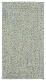 Sea Pottery Concentric Braided Rectangle Rug, Caribbean, 1'8"x2'6"