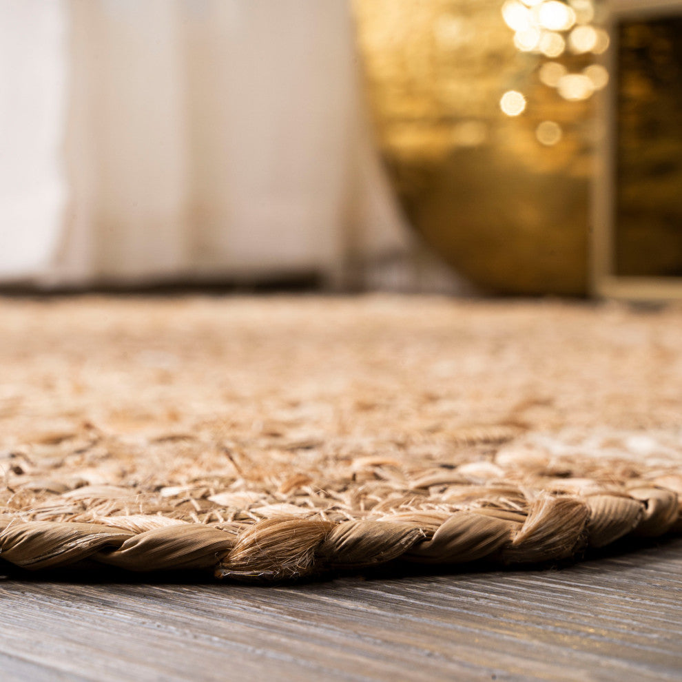 Eden Round Natural Jute Hippie Circle, 8' Round
