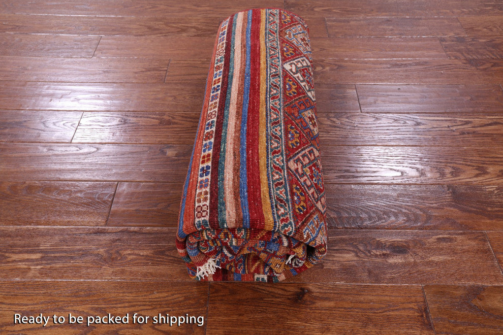 Hand Knotted Khorjin Super Kazak Wool Rug 5' 0" X 6' 5" Q10768
