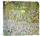 "Garden Landscape With Hilltop 1916" Canvas Giclee by Gustav Klimt, 16"x16"