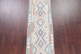 Turkish Runner Flat-Woven Southwestern Kilim 10' Oriental Rug, 9'8"X2'8"