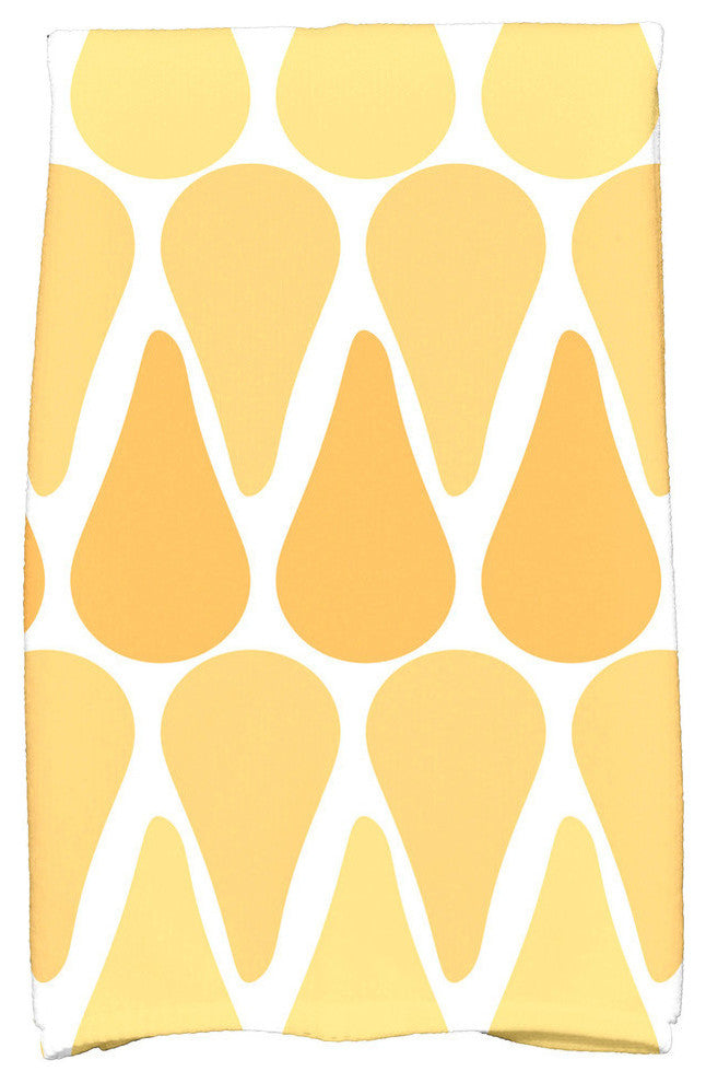 18"x30" Watermelon Seeds, Geometric Print Kitchen Towel, Yellow