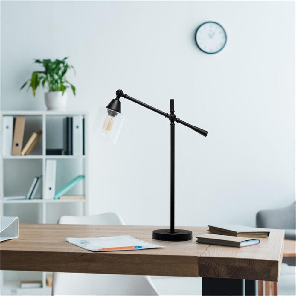Elegant Designs Tilting Arm Desk Lamp, Black