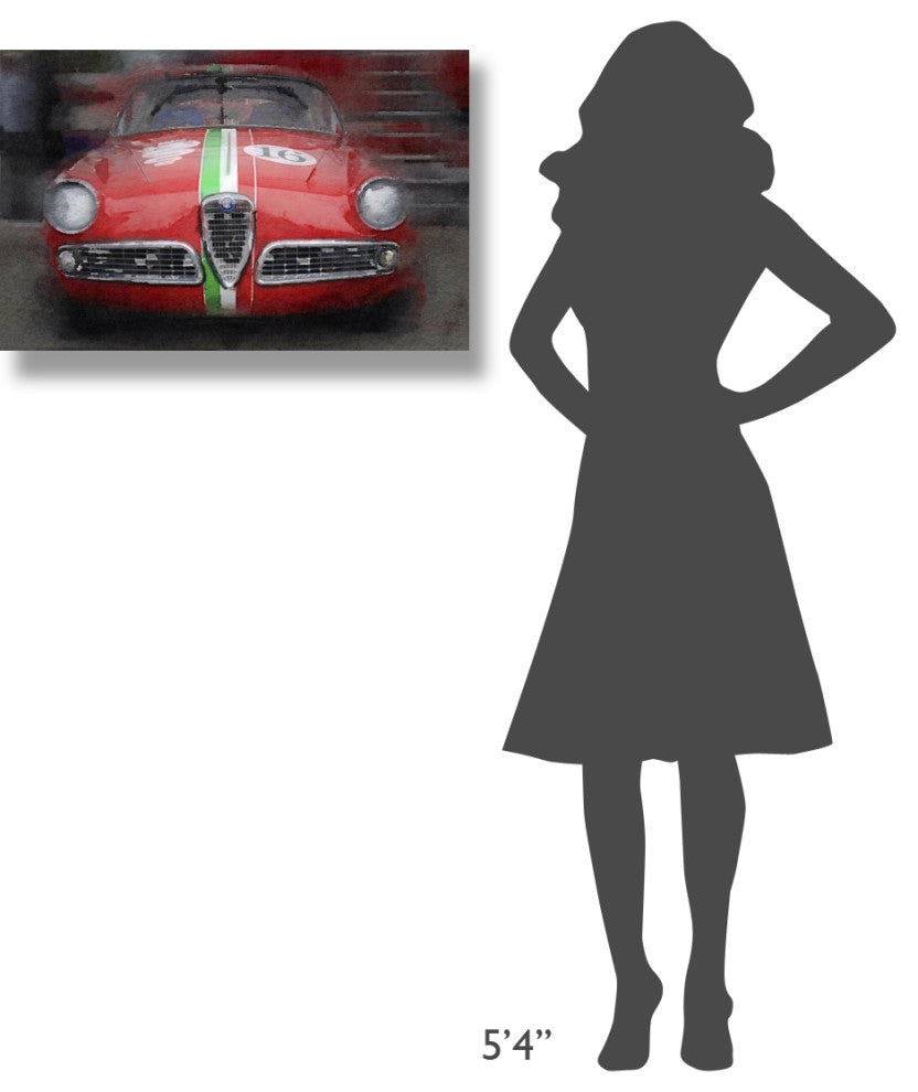 "1959 Alfa Romeo Giulietta Watercolor" Fine Art Print