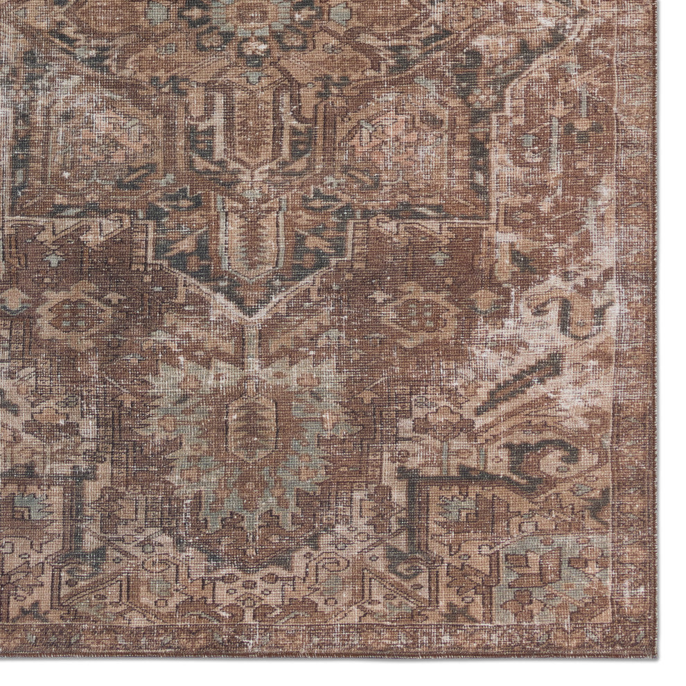 Kate Lester + Jaipur Living Minita Medallion Brown/ Tan Runner Rug 3'X8'