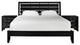 Modern Contemporary Bedroom 3-Piece SetQueen Bedroom Set Black