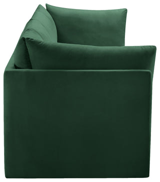 Jacob Velvet Upholstered 4-Piece Modular Sofa, Green