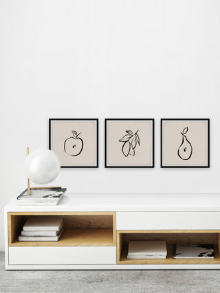 Nature's Goodies Triptych, 3-Piece Set, 12x12 Panels