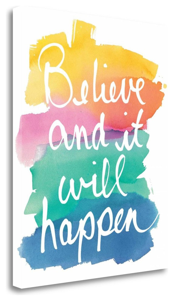 "Colorburst I Believe" By Mike Schick, Giclee Print on Gallery Wrap Canvas