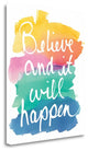 "Colorburst I Believe" By Mike Schick, Giclee Print on Gallery Wrap Canvas