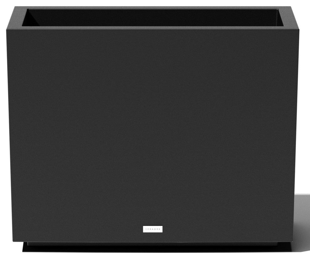 Veradek Block Series Span Planter, Black, Short