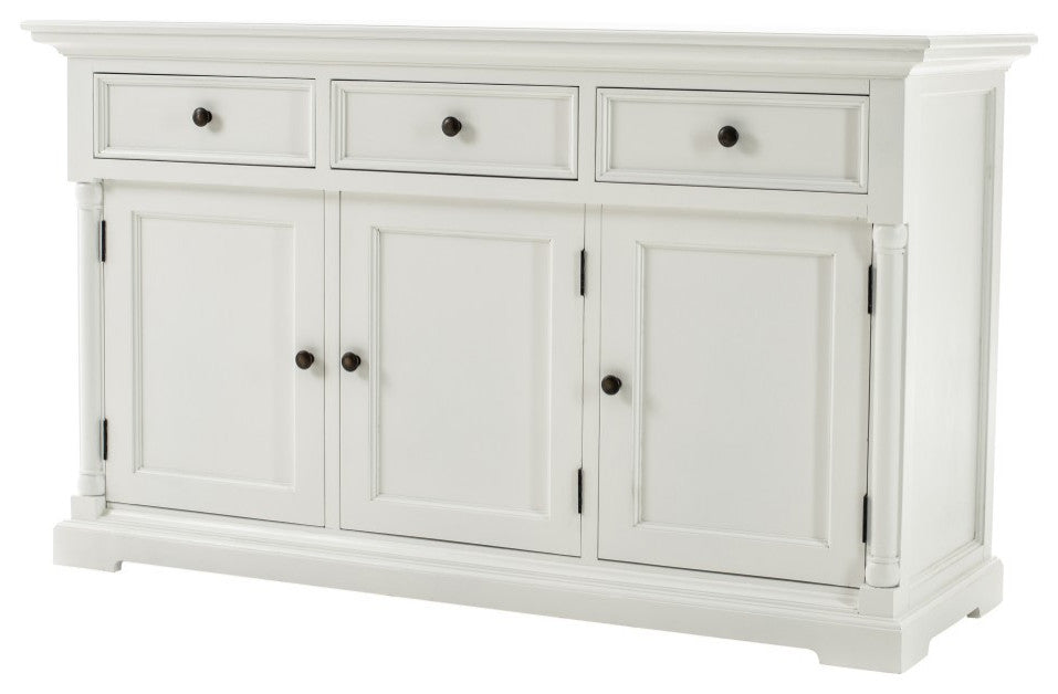 Modern Farm White Three Door Buffet Server