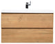 ConceptBaths 36" Angela Wall-Mount Bath Vanity, Natural Oak