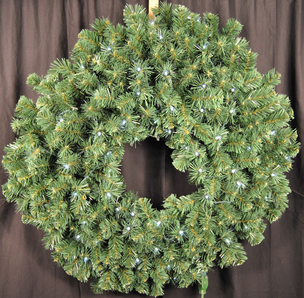 4' Sequoia Wreath Pre-Lit With Pure White LEDs