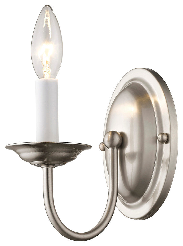 Home Basics Wall Sconce, Brushed Nickel