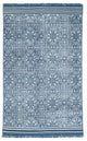 NuStory Saint James Hand Knotted Geometric Area Rug in Blue, 5'x8'