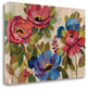 "Coral And Blue Flowers" By Silvia Vassileva, Giclee on Gallery Wrap Canvas