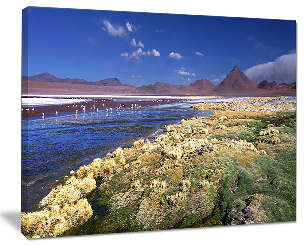 "Colorada Lagoon And Pabellon Volcano" Beach Wall Art, 20"x12"