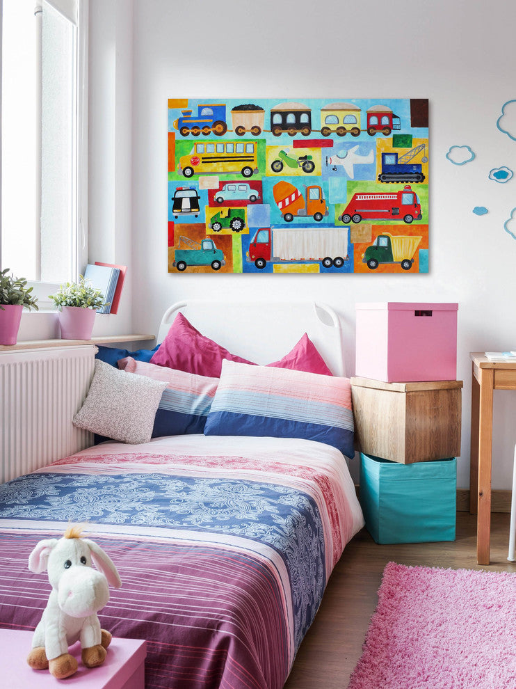 Marmont Hill, "Trains and Such" by Nicola Joyner Print on Wrapped Canvas