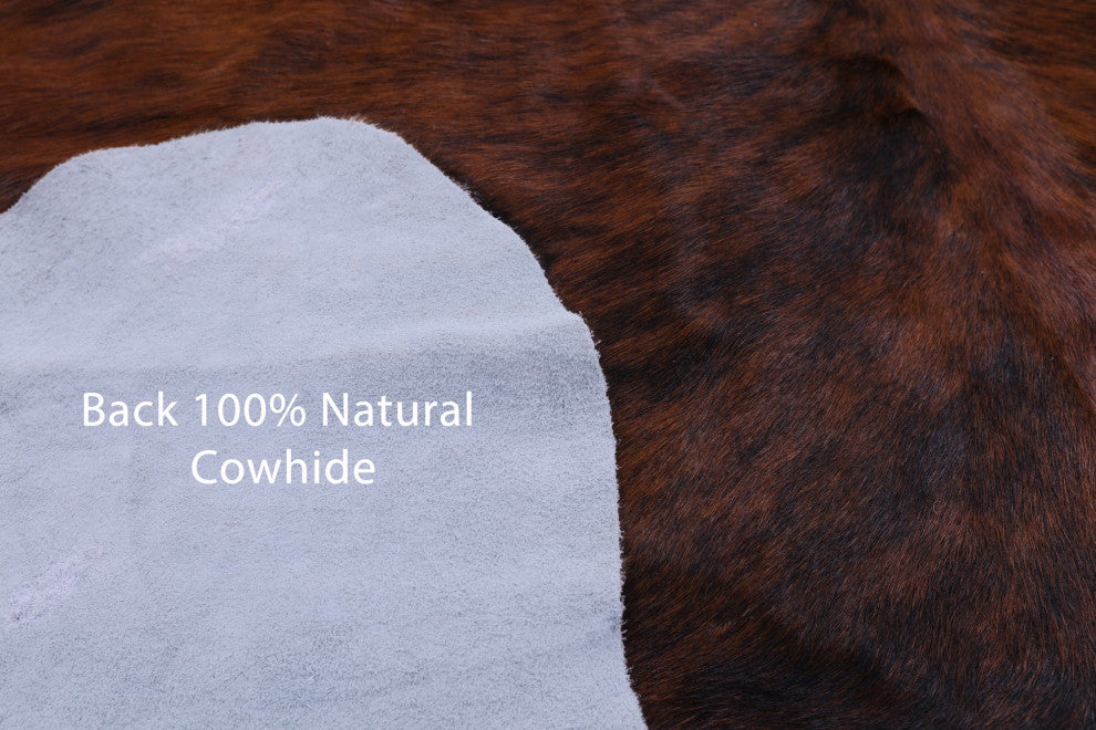 7' 3" X 6' 6" Organic Natural Hair-On Cowhide Area Rug C1462