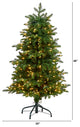 4' South Carolina Fir Faux Xmas Tree W/ 250 Clear Lights & 752 Bendable Branches