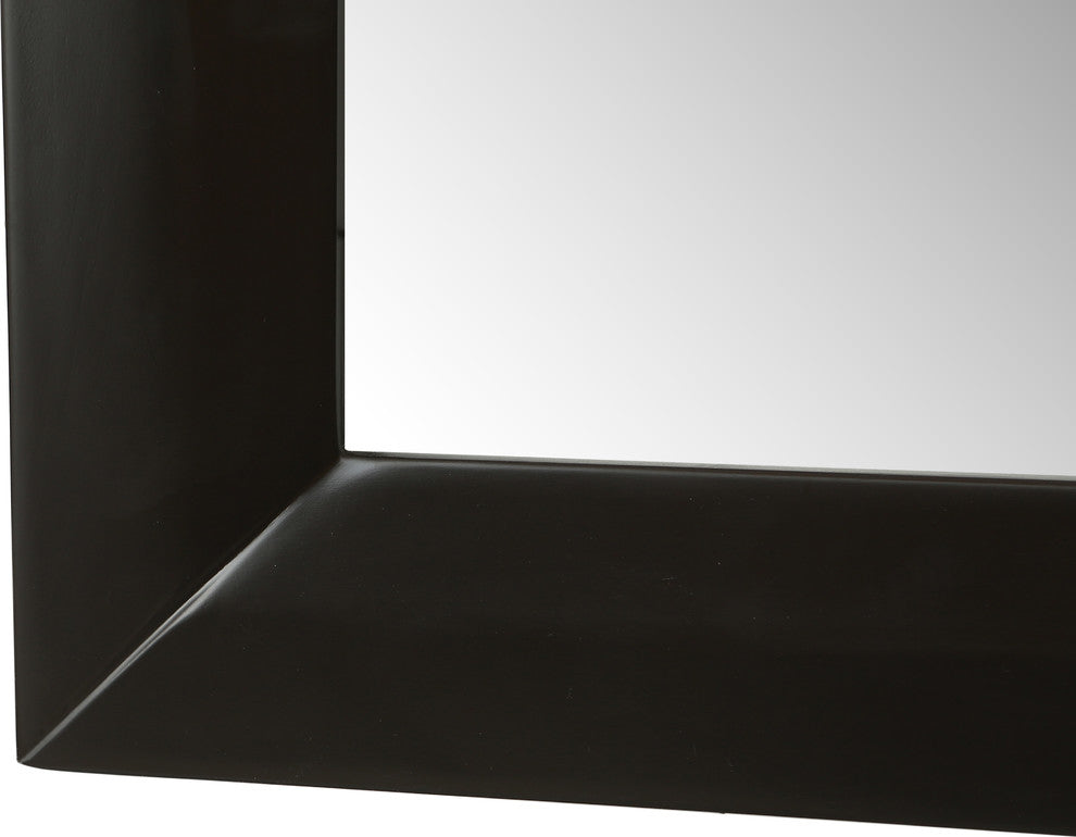 Transitional Framed Mirror, Espresso, 24"