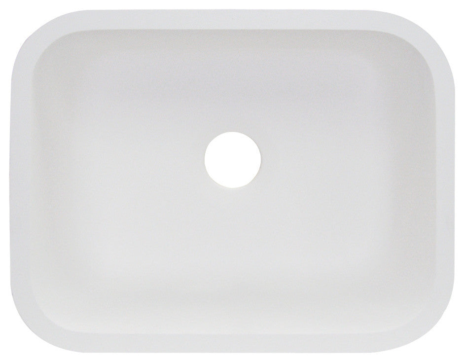 23"x18" Under Mount Roma Kitchen Sink, White