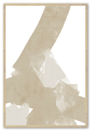 Raw Maple 24" x 36" Modern Neutrals No. 1 Framed Print