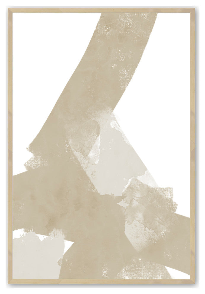 Raw Maple 24" x 36" Modern Neutrals No. 1 Framed Print
