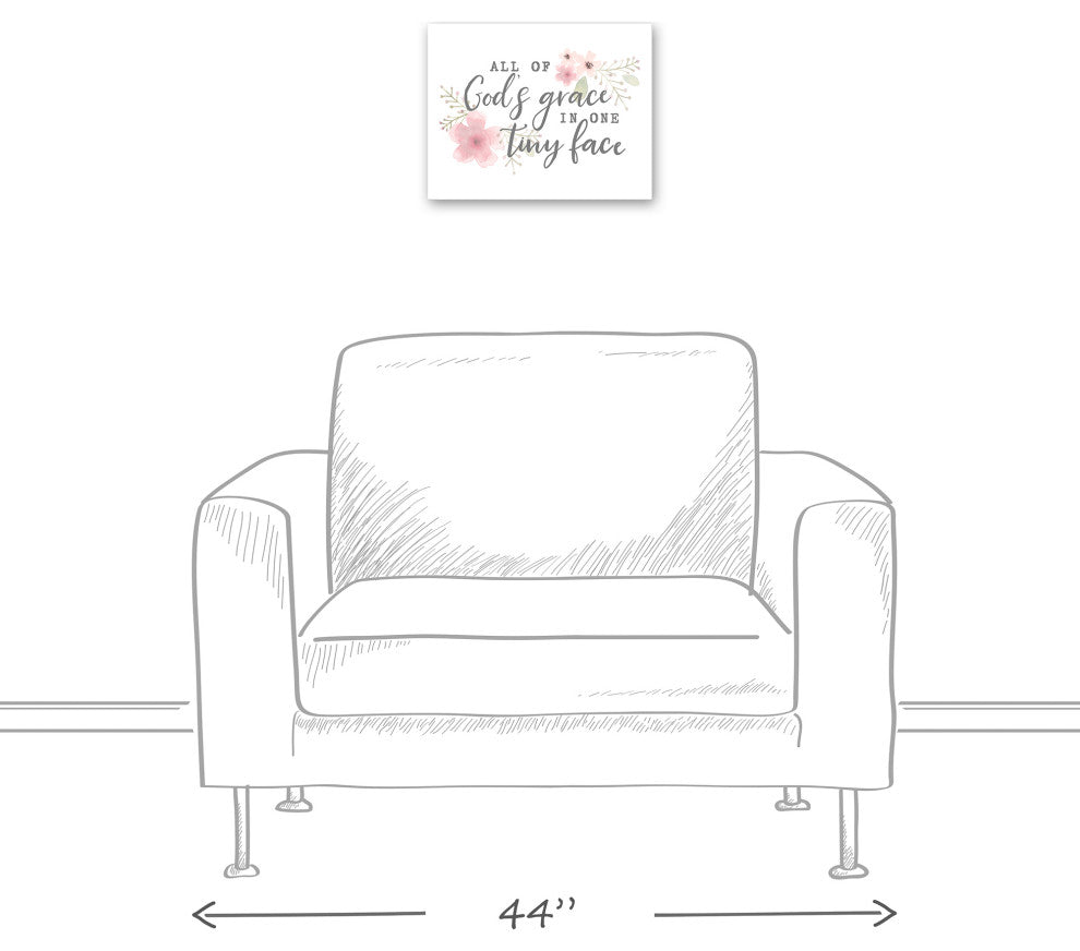 Gods Grace In One Tiny Face 14x11 Canvas Wall Art