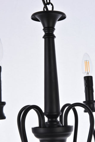 Flynn 4-Light Pendant, Black