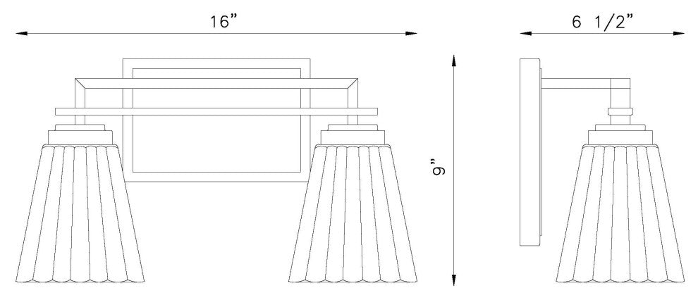 Z-LITE 2-Light Vanity, Chrome