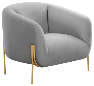 Kandra Gray Velvet Accent Chair