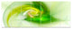 Bright Green Fractal Illustration, Abstract Canvas Wall Art, 83"x32", 7 Panels