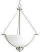 3-Light Inverted Pendant, Brushed Nickel