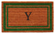 Green Border 24"x36" Monogram Doormat, Letter Y