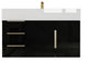 Madison 36" Wall Mounted Vanity With Reinforced Acrylic Sink, High Gloss Black