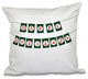 16"x16" Happy Holidays Banner, Word Print Pillow, Green