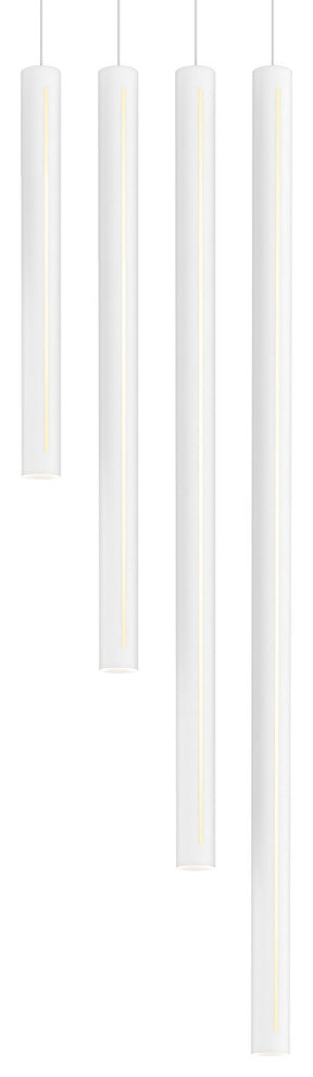 Scepter 24" Cylindrical LED Pendant, White
