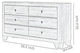 6 Drawer Wooden Dresser with Round Knobs and Tapered Legs, Brown
