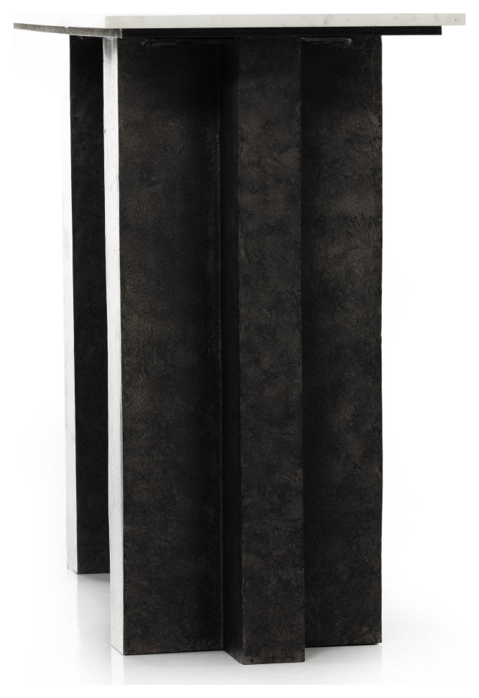 Terrell Console Table-Raw Black