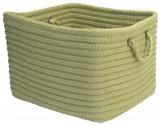 Colonial Mills Basket Modern Farmhouse Braided Mudroom Sage Rectangle