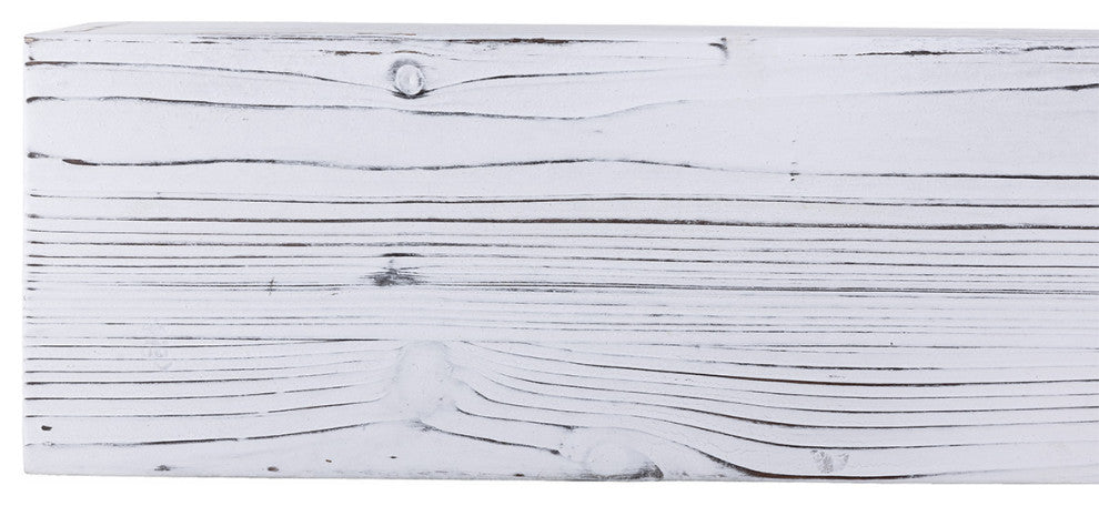 Weathered Beam Mantel, Rustic White, 72"