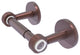 Clearview Two Post Toilet Tissue Holder with Groovy Accents, Antique Copper