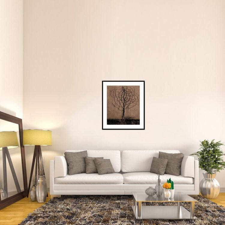"Asphalt Tree" Framed Digital Print by Rasto Gallo, 33x38"