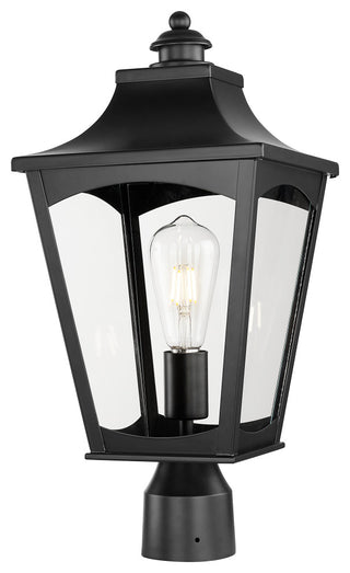 1 Light 9 in. Powder Coated Black Outdoor