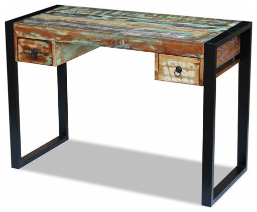 vidaXL Desk Home Office Desk Computer Desk Workstation Solid Wood Reclaimed