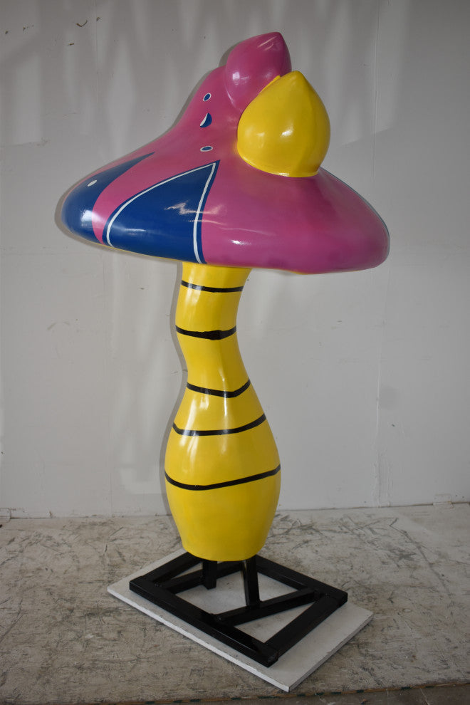 Happy Giant Mushroom Made of Resin for Outdoors Indoors Size: 43" x 43" x 68"H
